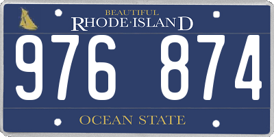 RI license plate 976874