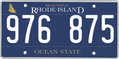 RI license plate 976875