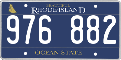 RI license plate 976882