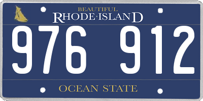 RI license plate 976912