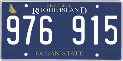 RI license plate 976915