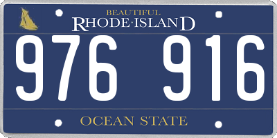 RI license plate 976916