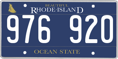 RI license plate 976920