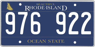 RI license plate 976922