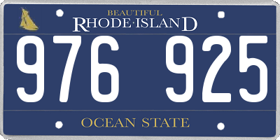 RI license plate 976925