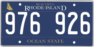 RI license plate 976926
