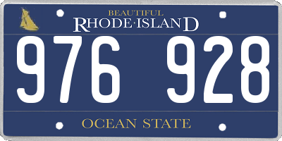 RI license plate 976928