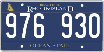 RI license plate 976930