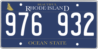 RI license plate 976932