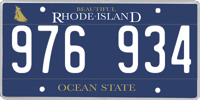 RI license plate 976934