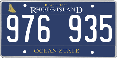 RI license plate 976935