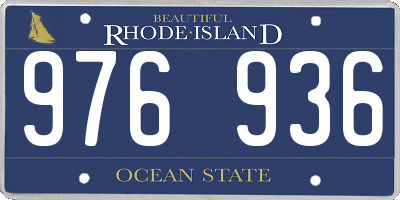 RI license plate 976936