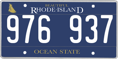RI license plate 976937