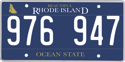 RI license plate 976947