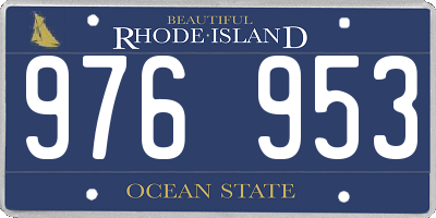 RI license plate 976953