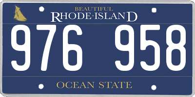 RI license plate 976958