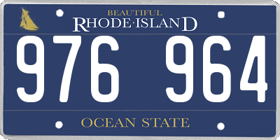 RI license plate 976964