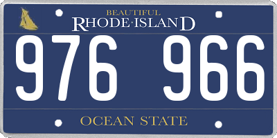 RI license plate 976966