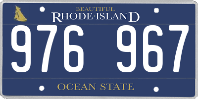 RI license plate 976967