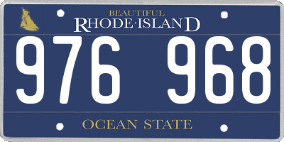 RI license plate 976968