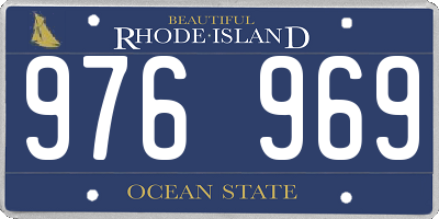 RI license plate 976969