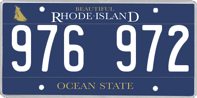 RI license plate 976972