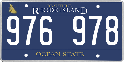 RI license plate 976978