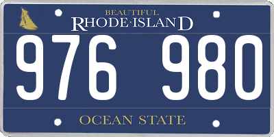 RI license plate 976980