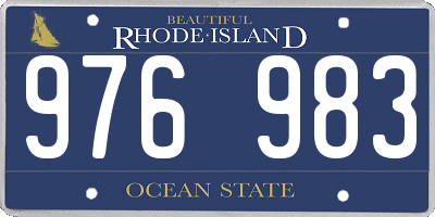 RI license plate 976983