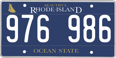 RI license plate 976986