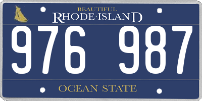 RI license plate 976987