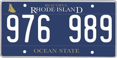 RI license plate 976989