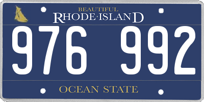 RI license plate 976992