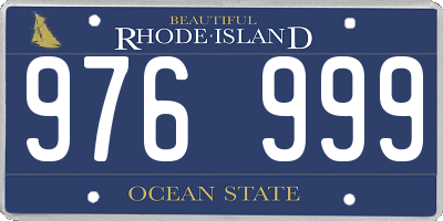 RI license plate 976999