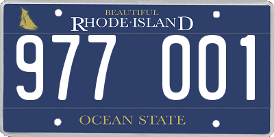 RI license plate 977001