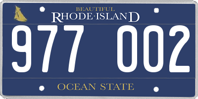 RI license plate 977002