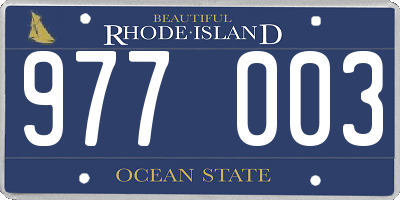 RI license plate 977003