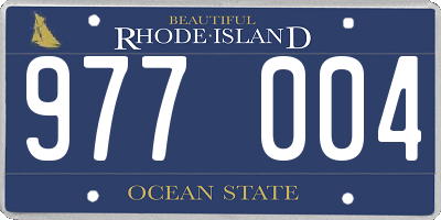 RI license plate 977004