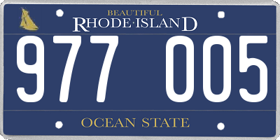 RI license plate 977005