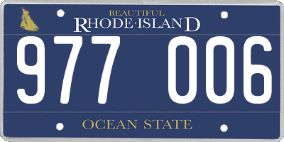 RI license plate 977006