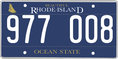 RI license plate 977008