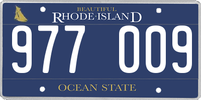 RI license plate 977009