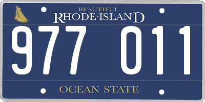 RI license plate 977011