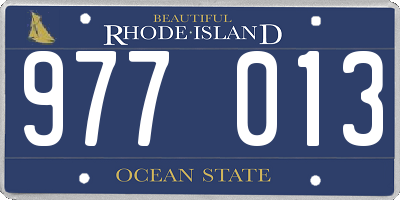 RI license plate 977013