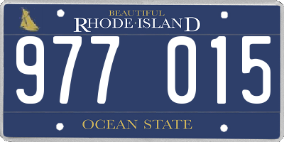 RI license plate 977015