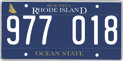 RI license plate 977018