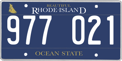 RI license plate 977021
