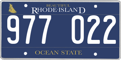 RI license plate 977022
