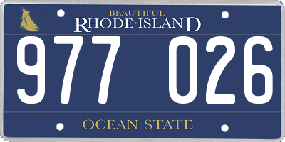 RI license plate 977026