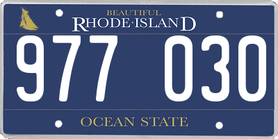 RI license plate 977030